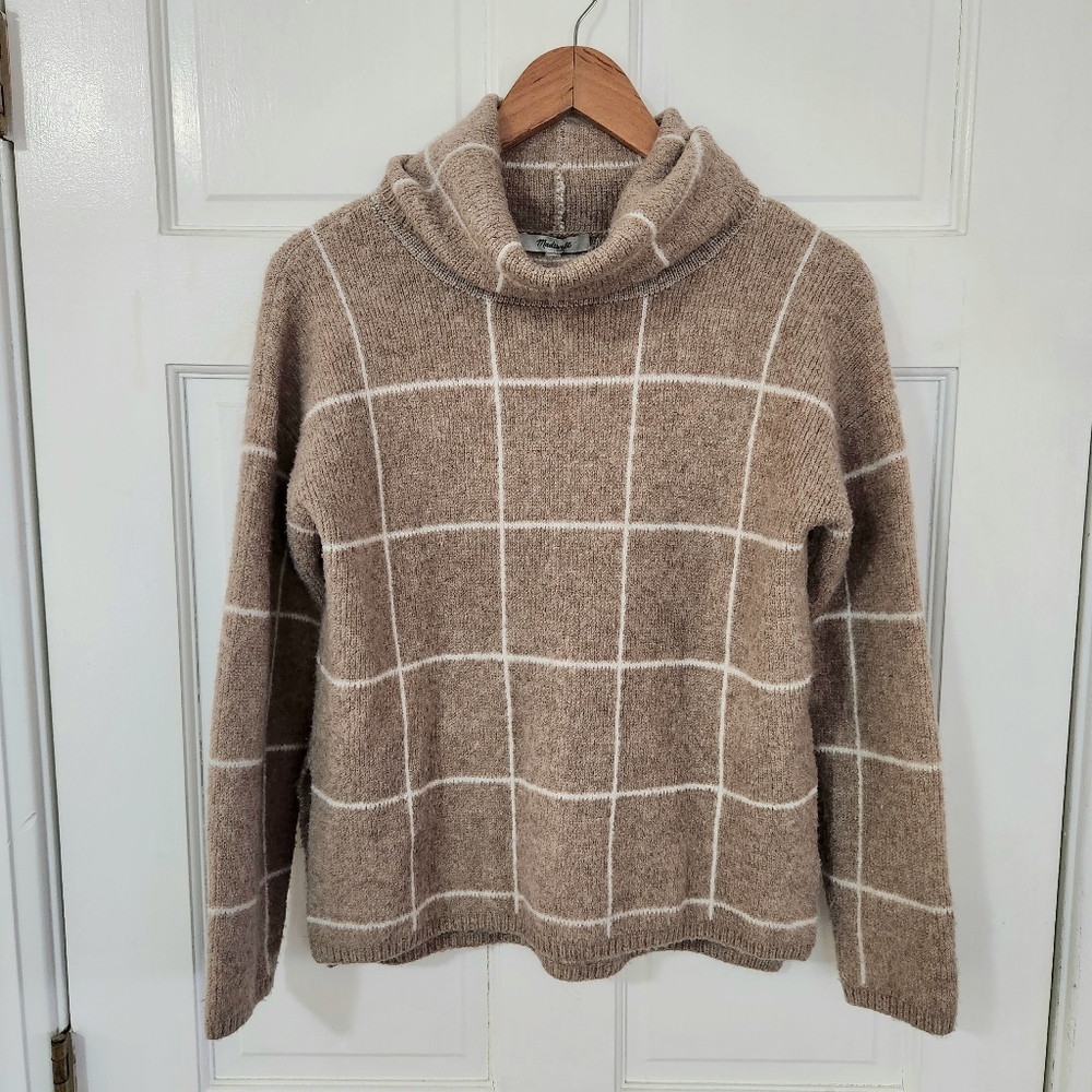 Madewell Windowpane Turtleneck Sweater - Picture 4 of 8